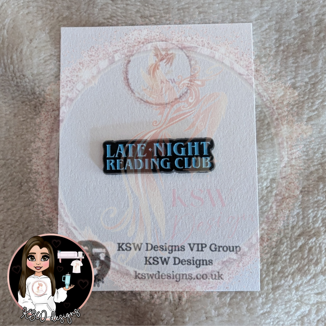 Late Night Reading Club Enamel Pin Badge