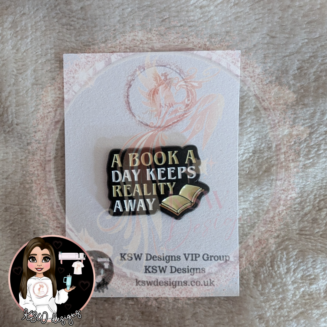 A Book A Day Enamel Pin Badge