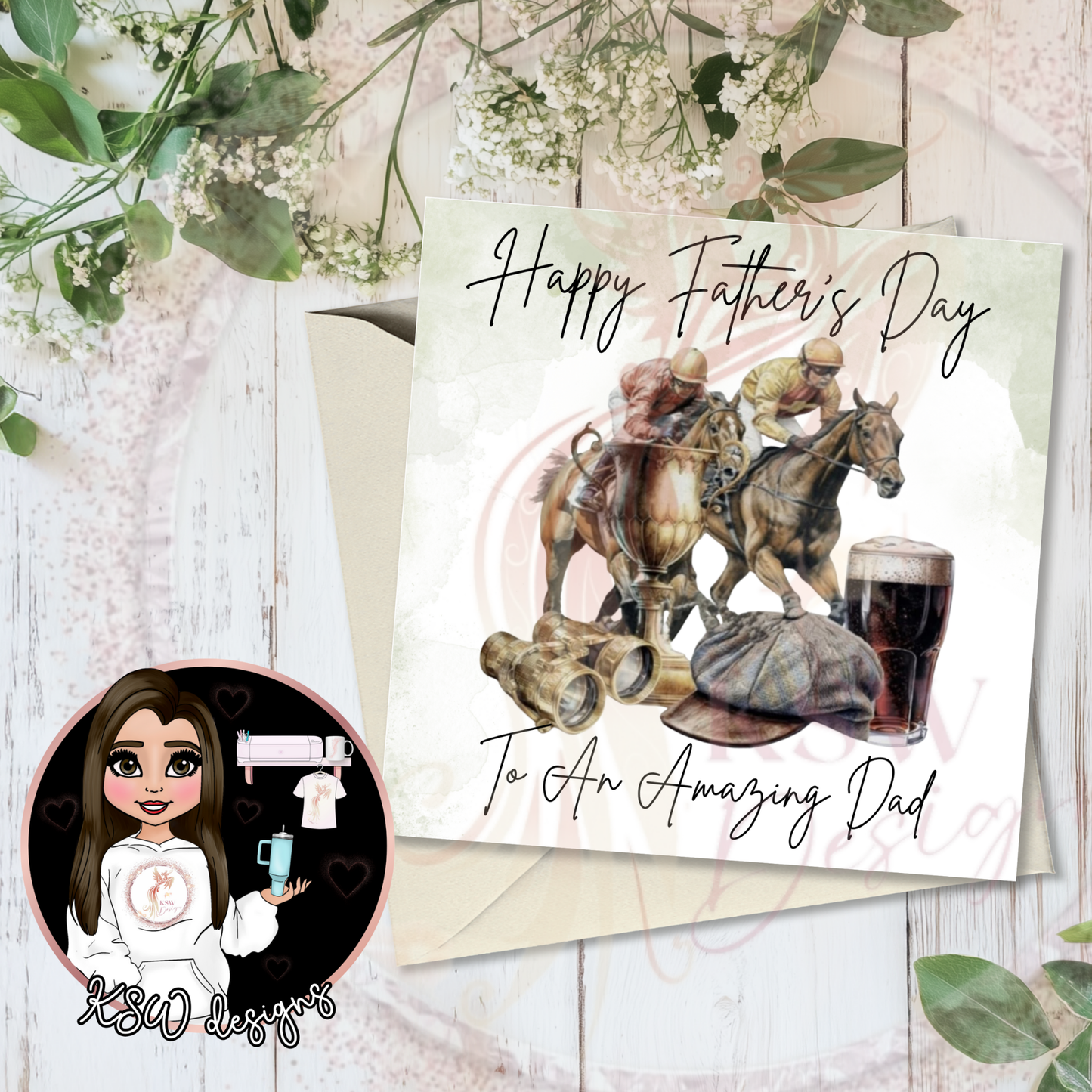 Horse Racing Father's Day Card