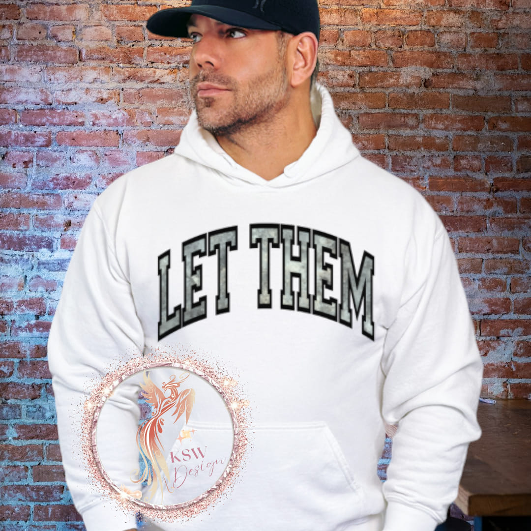 Let Them Grey Grunge Hoodie