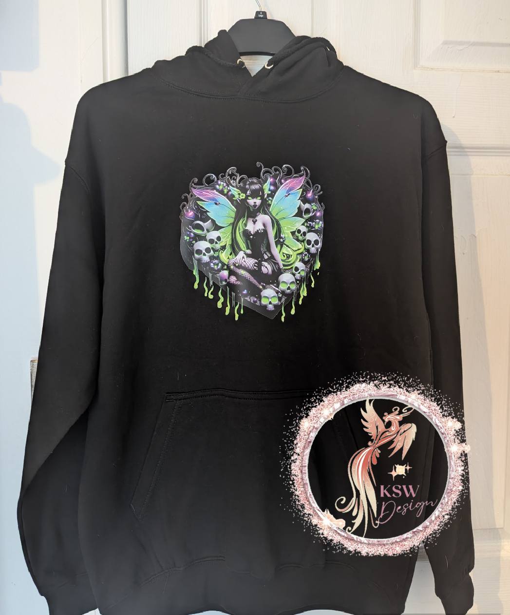 Gothic Fairy On Skulls Hoodie