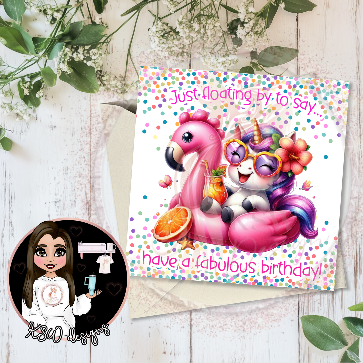 Just Floating By Fabulous Birthday Card
