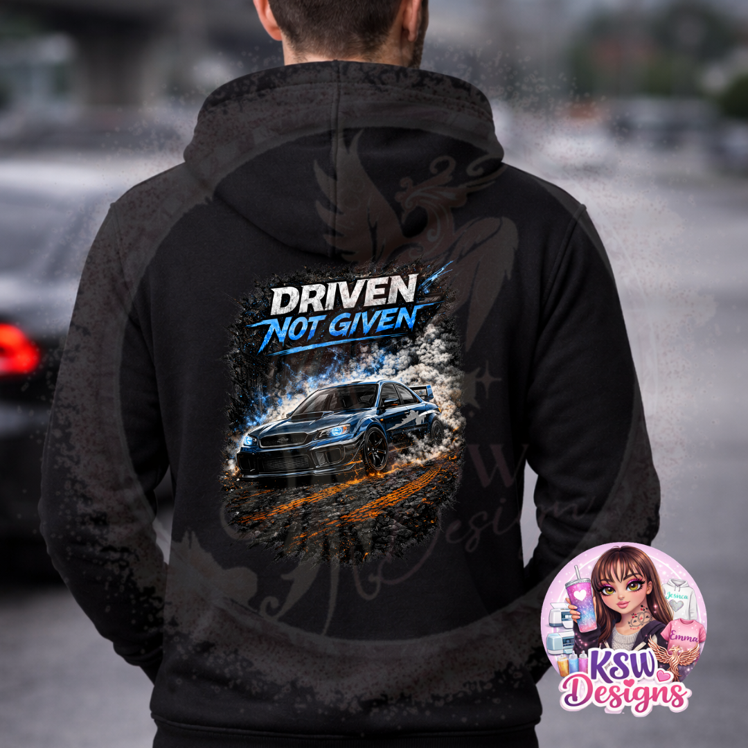 Driven Not Given Zip-Up Hoodie | Performance Car Zip Hoodie