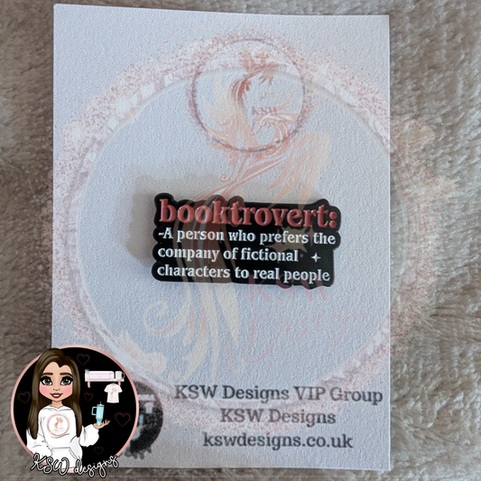 Booktrovert Enamel Pin Badge