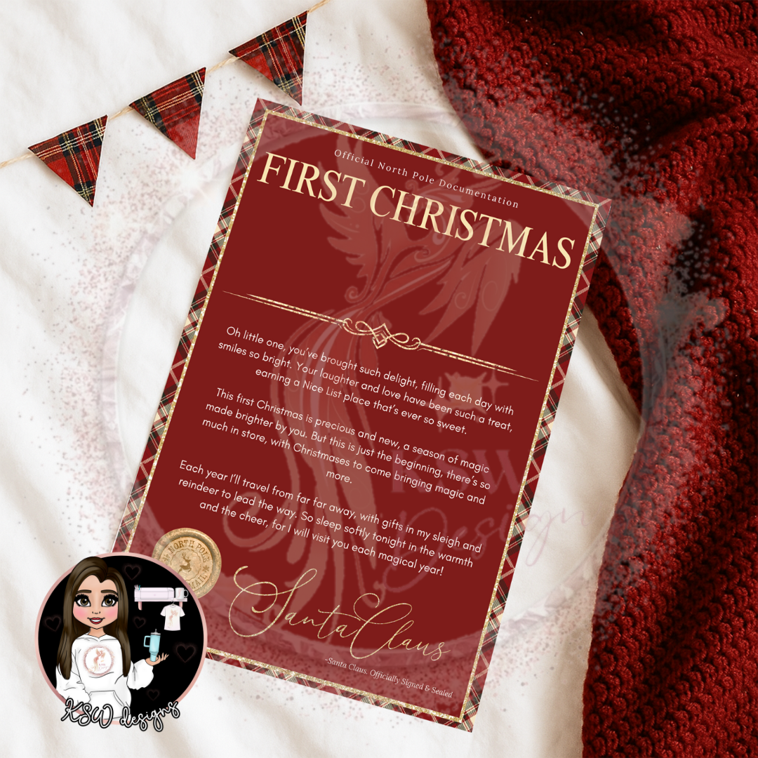 Tartan Trim - First Christmas Letter