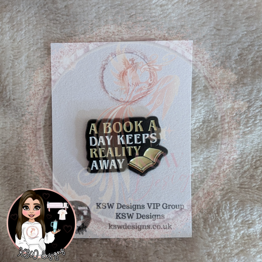 A Book A Day Enamel Pin Badge
