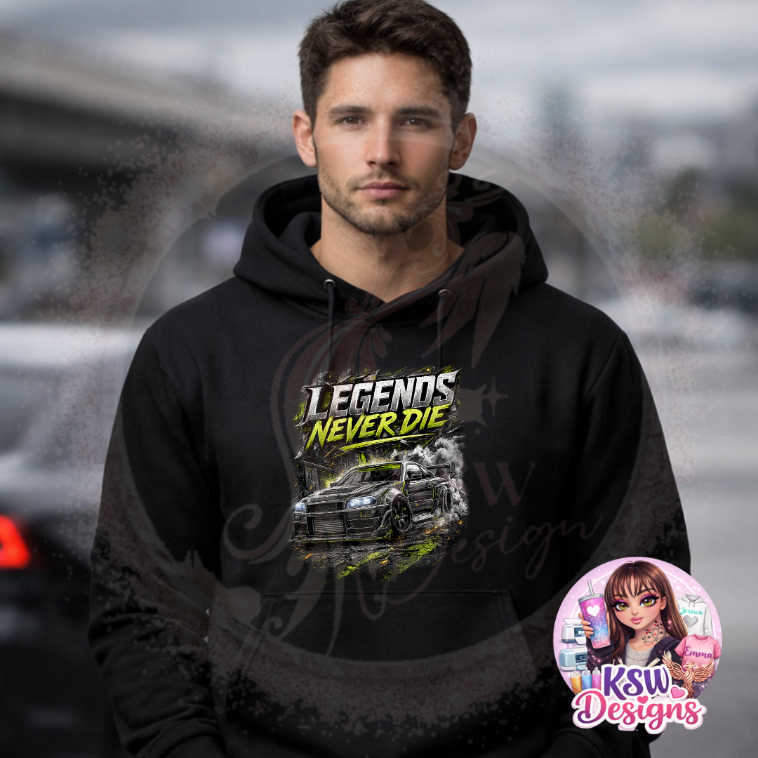 Legends Never Die Street Racing Hoodie | Drift Car Hoodie