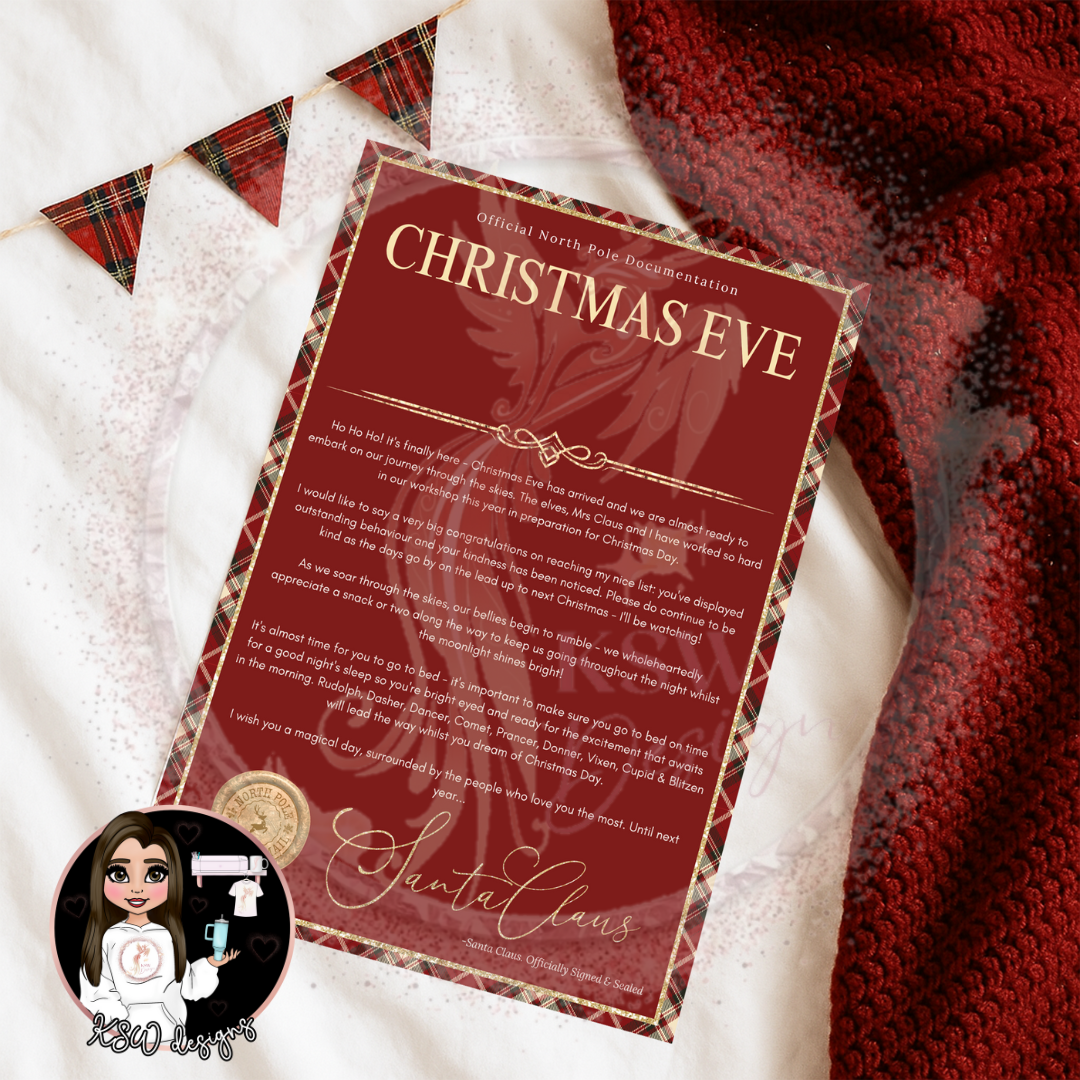 Tartan Trim - Christmas Eve Letter