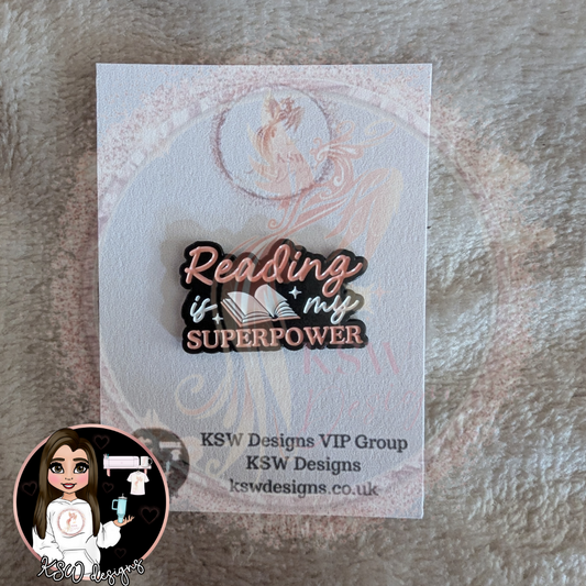 Reading Is My SuperPower Enamel Pin Badge
