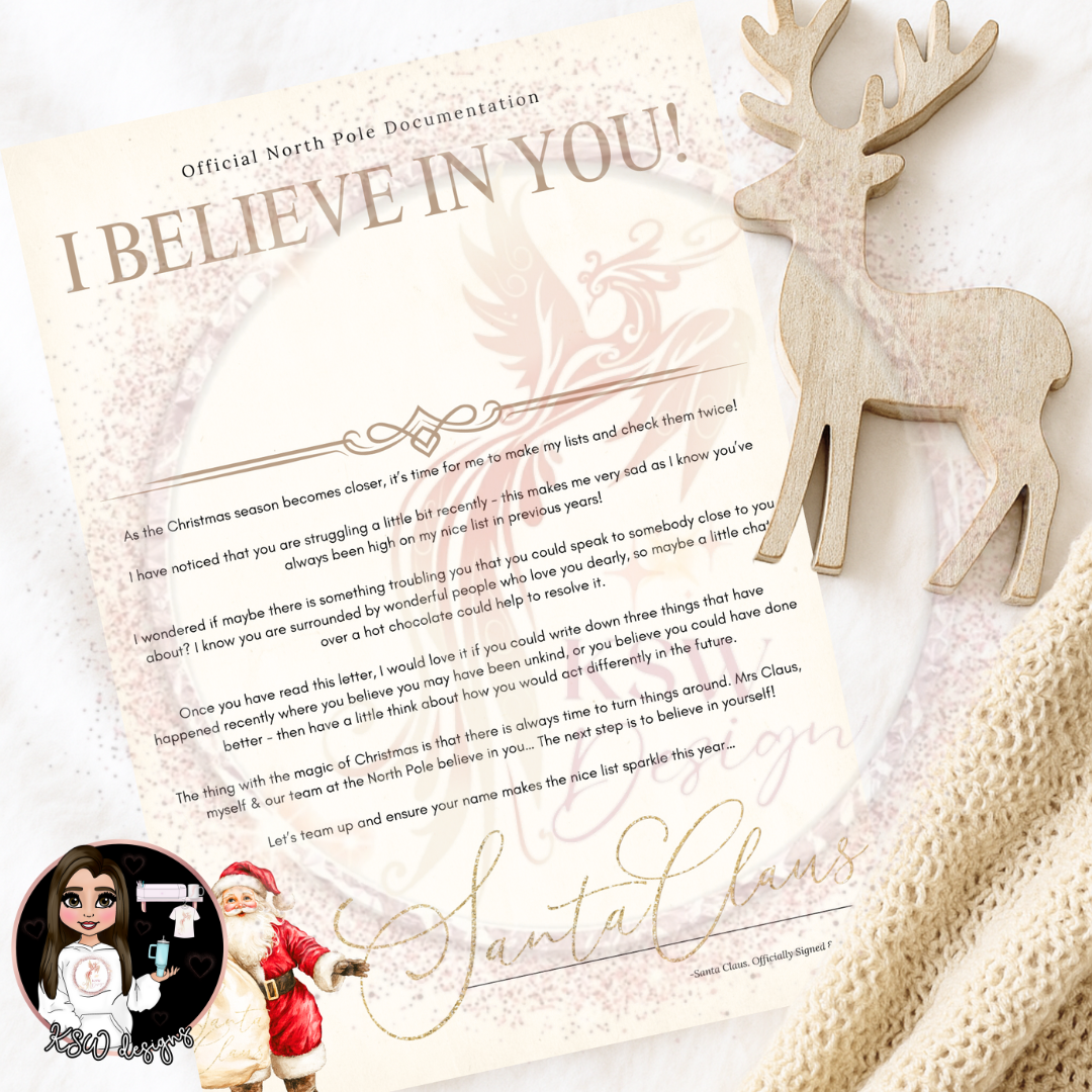 Santa & His Sack - Believe In You Letter