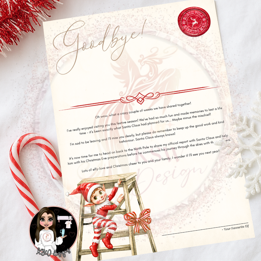 Elf Goodbye Letter