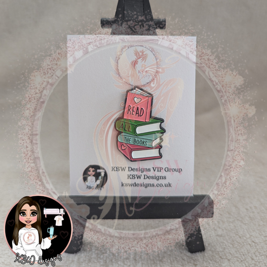 Read All The Books Enamel Pin Badge