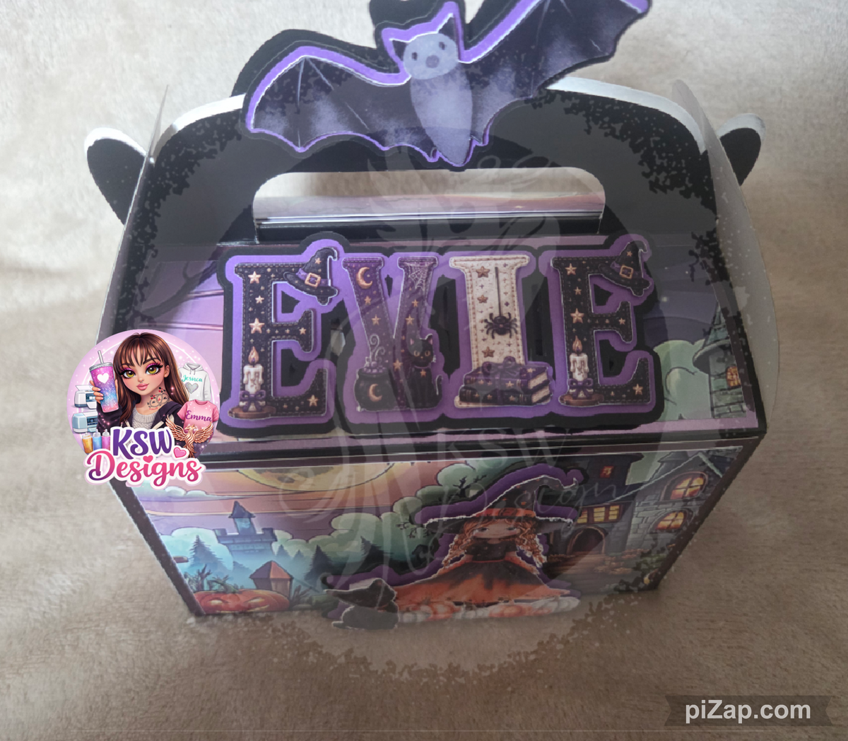 Personalised 3D Gable Party Favour Boxes - Flat Packed