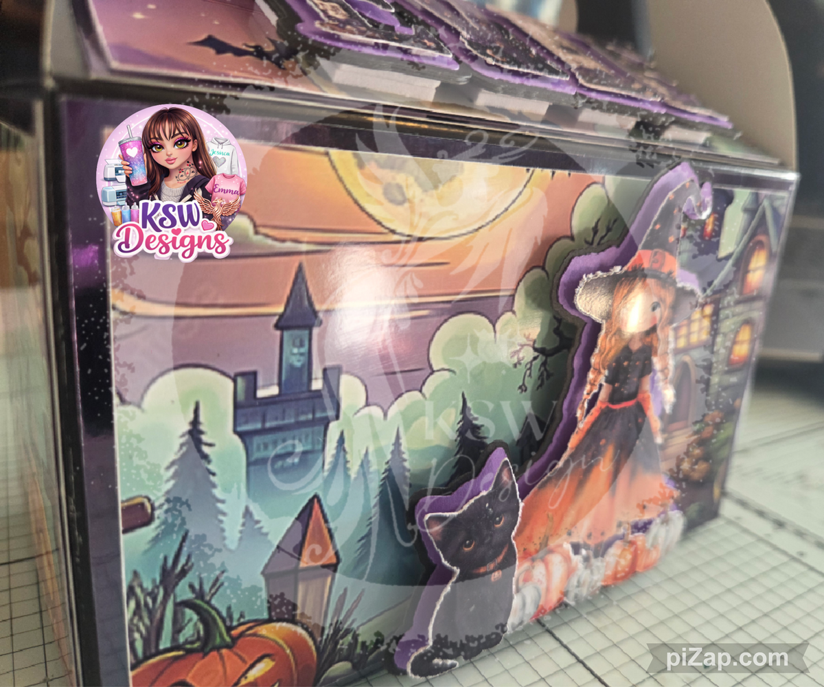 Personalised 3D Gable Party Favour Boxes - Flat Packed