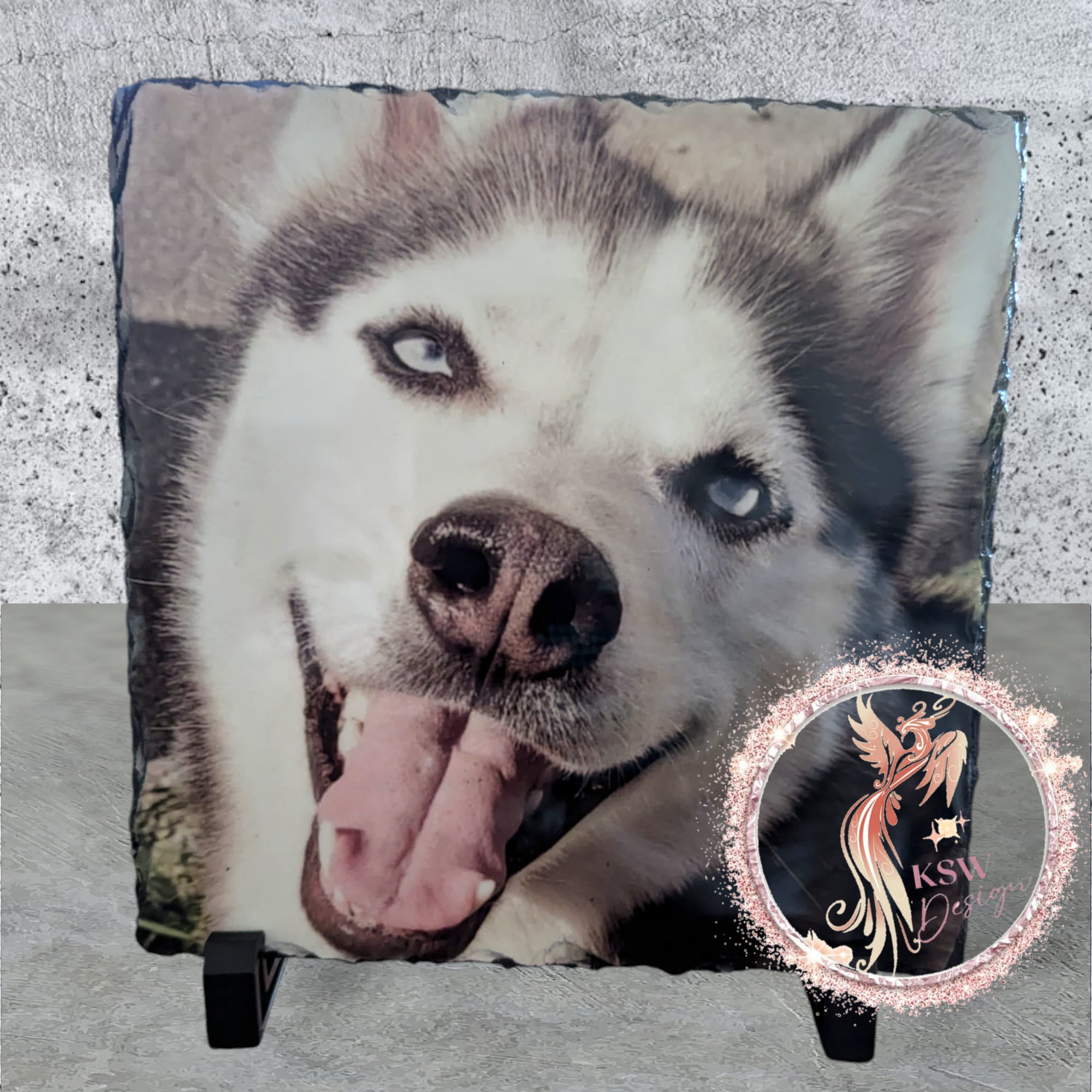 Gloss Photo Slate Square