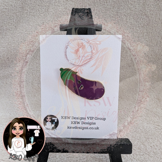 Aubergine/Egg Plant Enamel Pin Badge (Copy)