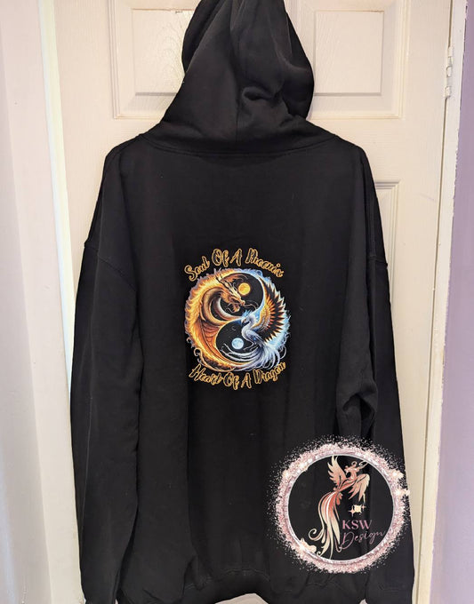Soul Of A Phoenix Heart Of A Dragon Hoodie
