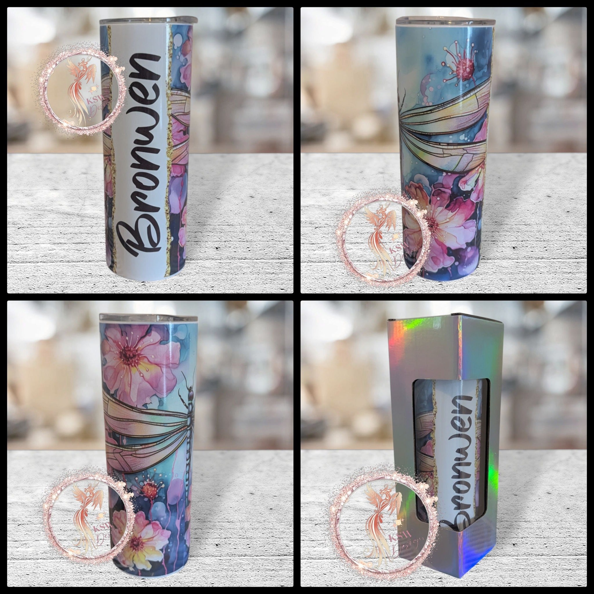Personalised Dragonfly 20oz Tumbler
