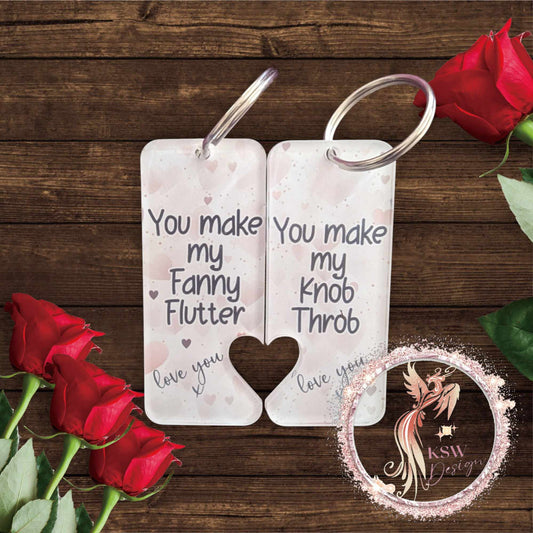 You Make My Heart Keyring Set