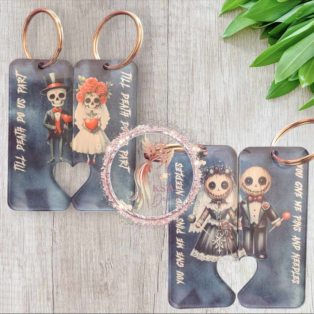 Gothic Keyring Heart Sets