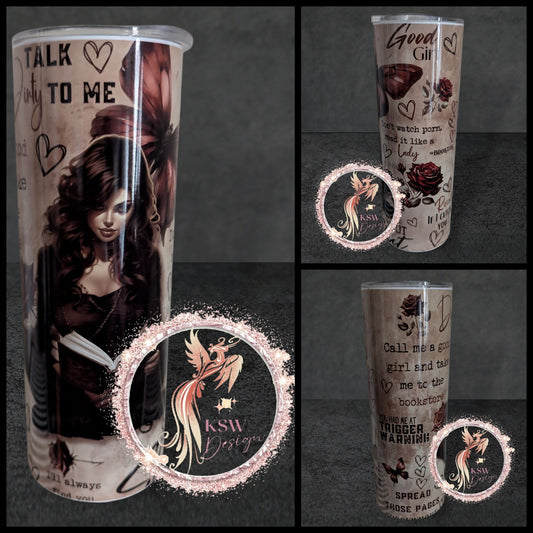 Red Smut Girl Sitting 20oz Tumbler