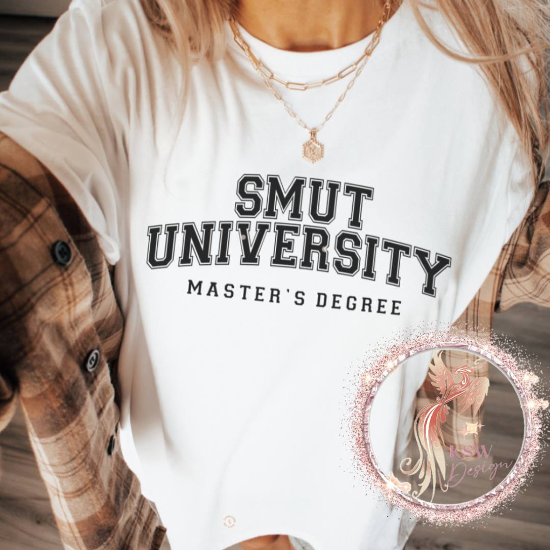 Smut University Master's Degree T-Shirt | Book Lover T-Shirt | Romance Reader Shirt