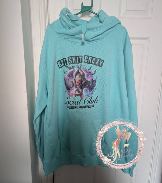 Bat Shit Crazy Social Club Cross-Neck Hoodie