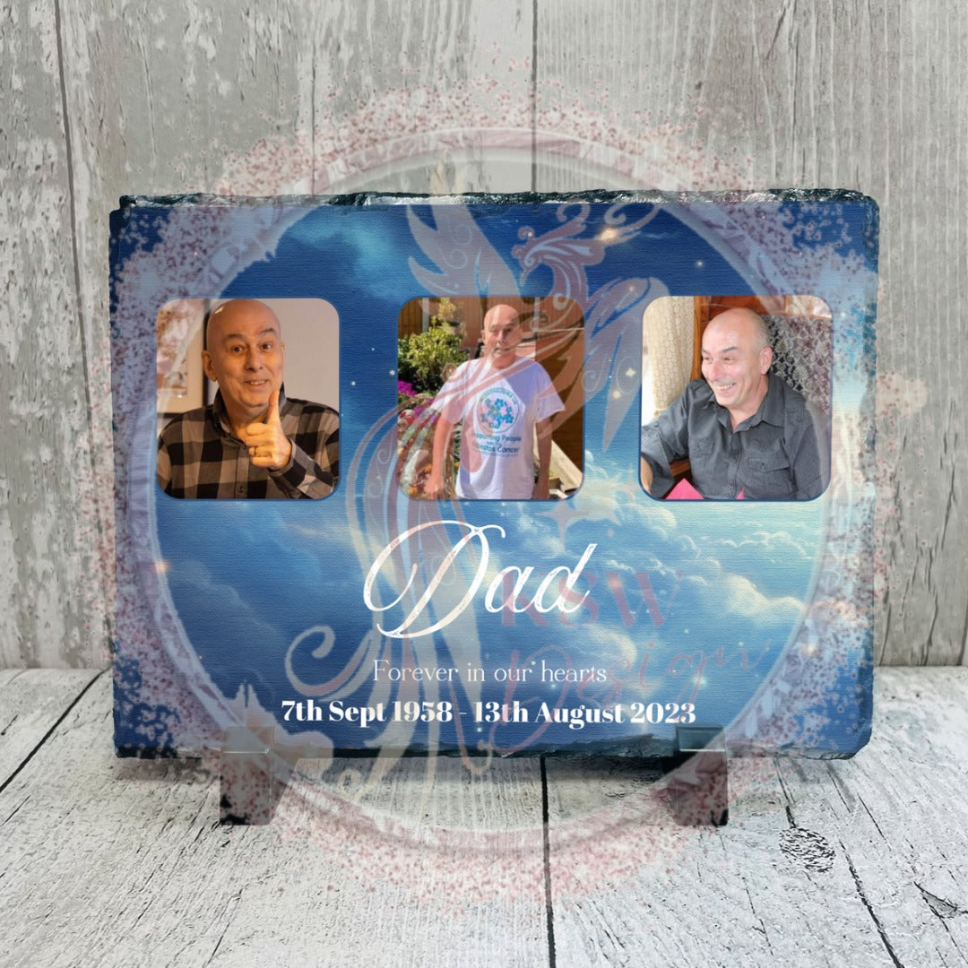 Personalised Memorial Photo Slate