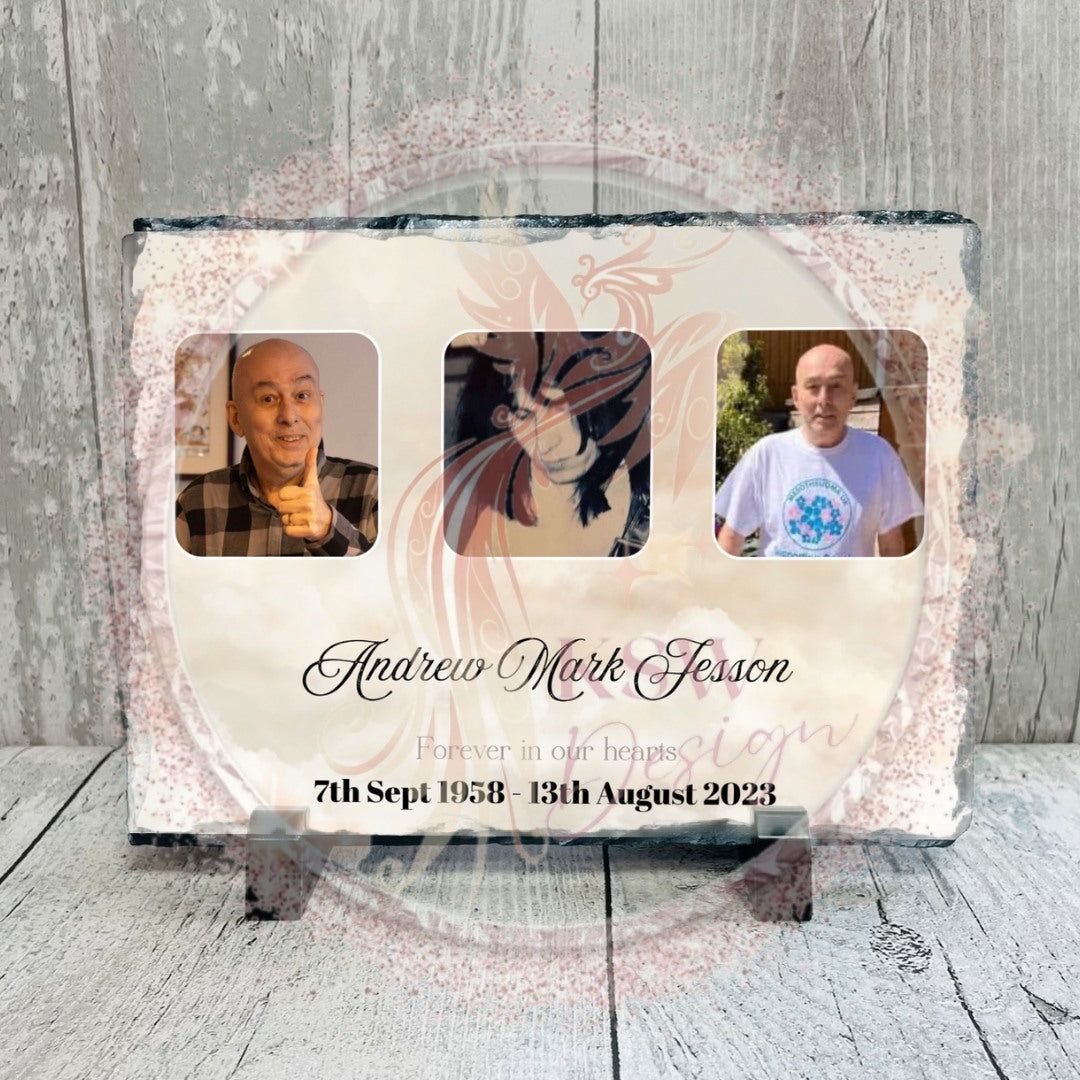 Personalised Memorial Photo Slate