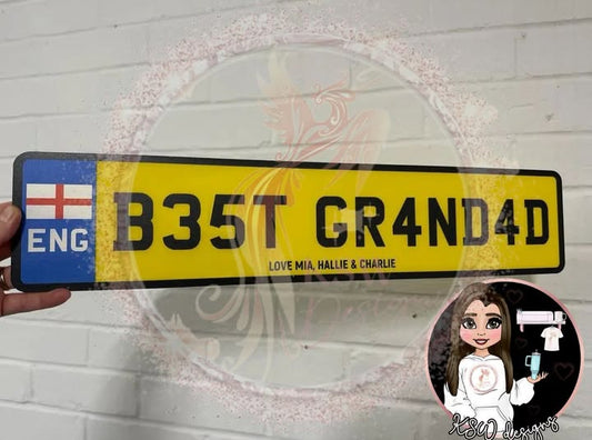 Personalised NOVELTY Number Plate