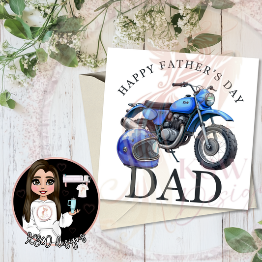 Motorbike Father's Day Card
