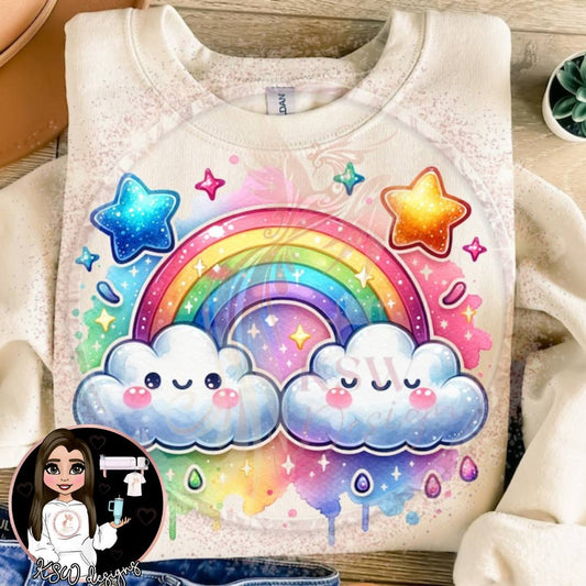 Rainbow & Clouds Hoodie