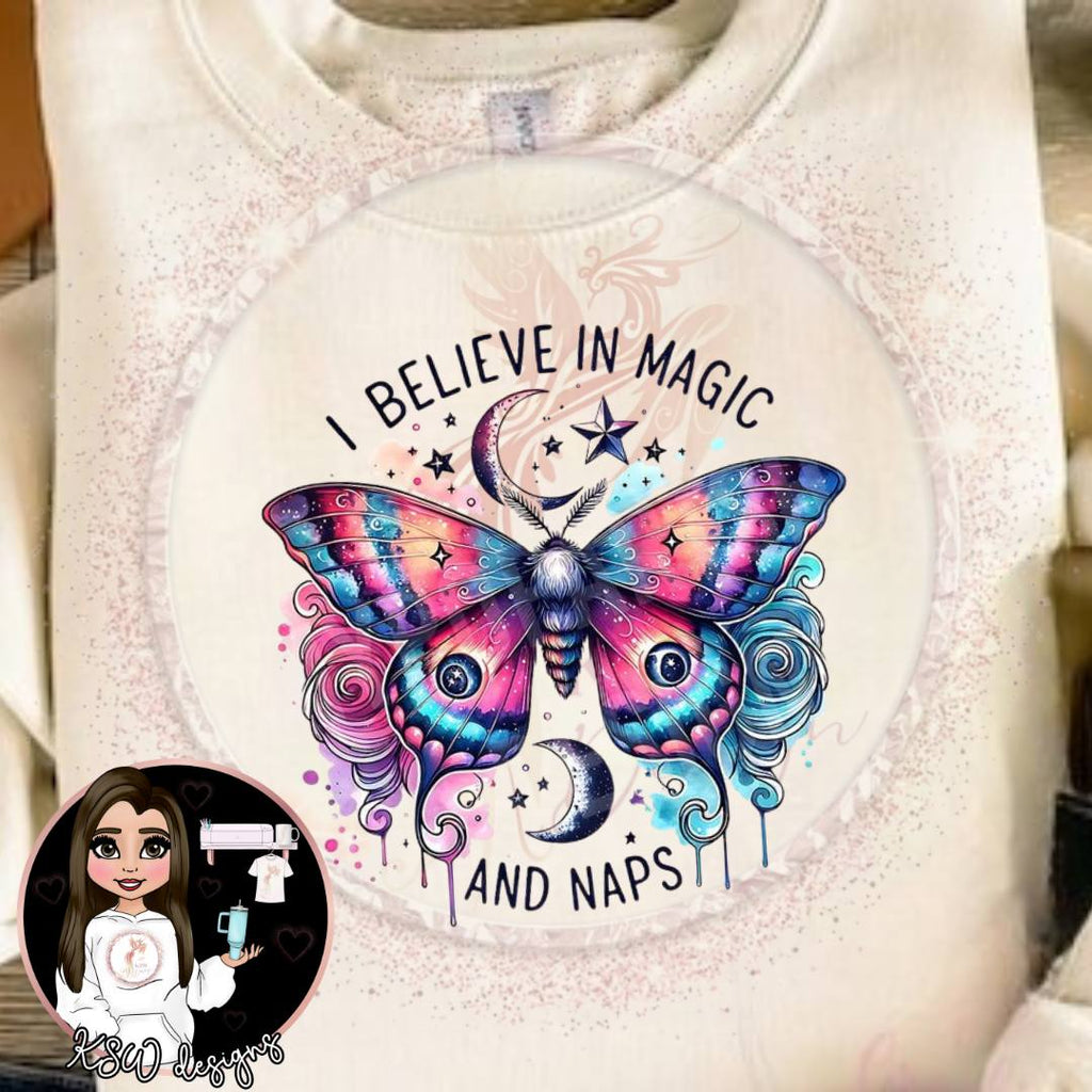 I Believe In Magic And Naps Celestial Moth Hoodie