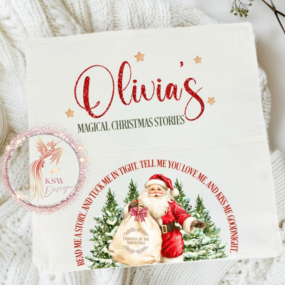 Personalised Santa Storytime Pocket Cushion