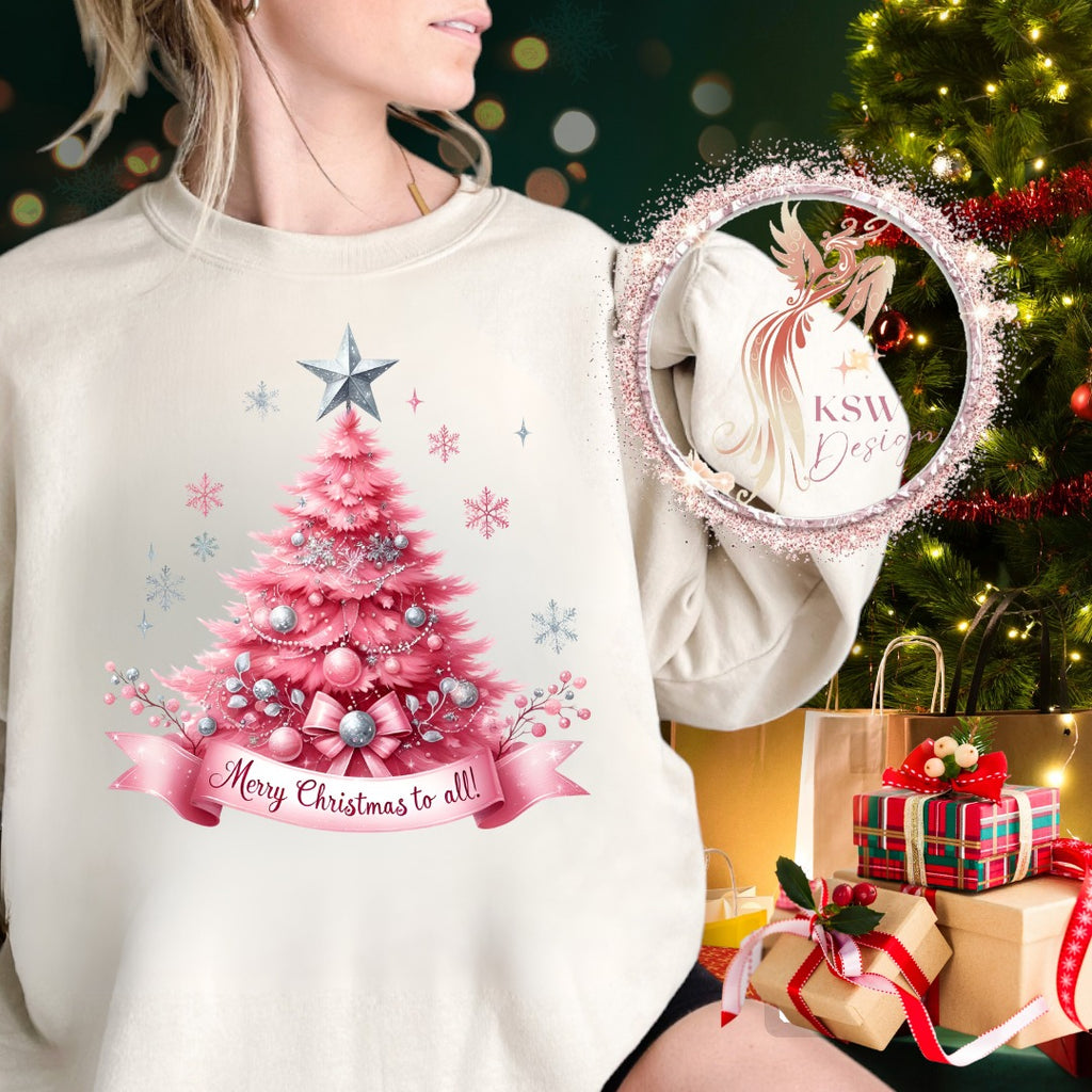 Merry Christmas To All Pink Christmas Hoodie