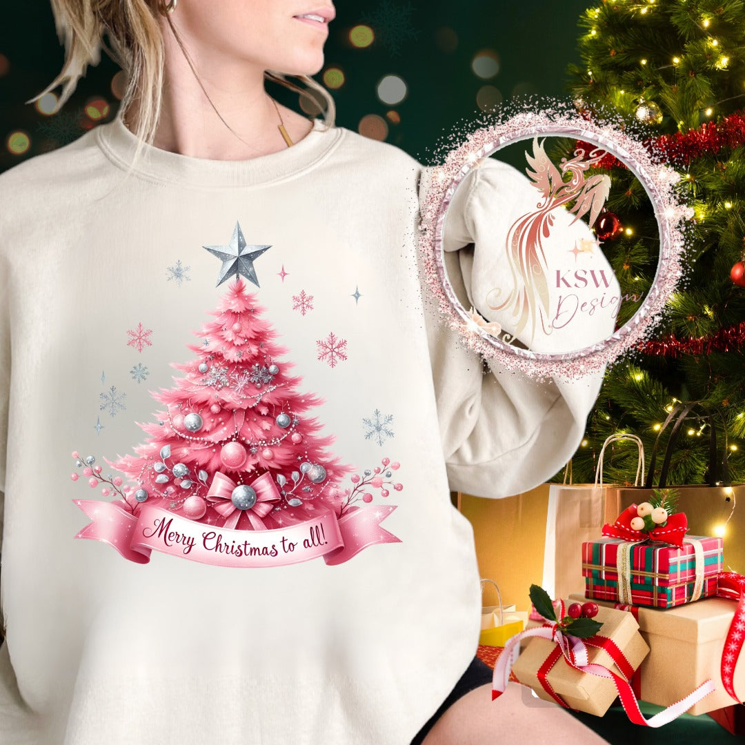 Merry Christmas To All Pink Christmas T-Shirt