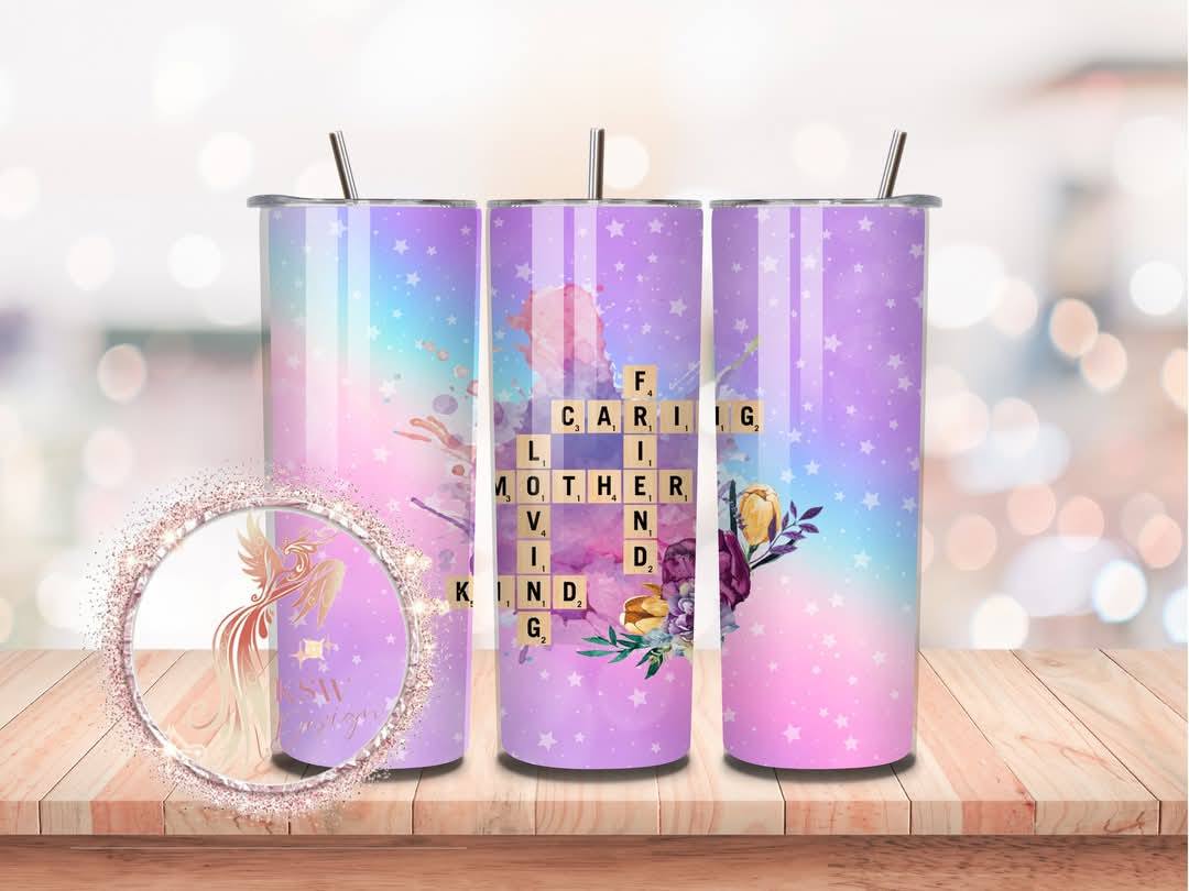 Caring, Loving, Kind Mother 20oz Tumbler – Floral Design