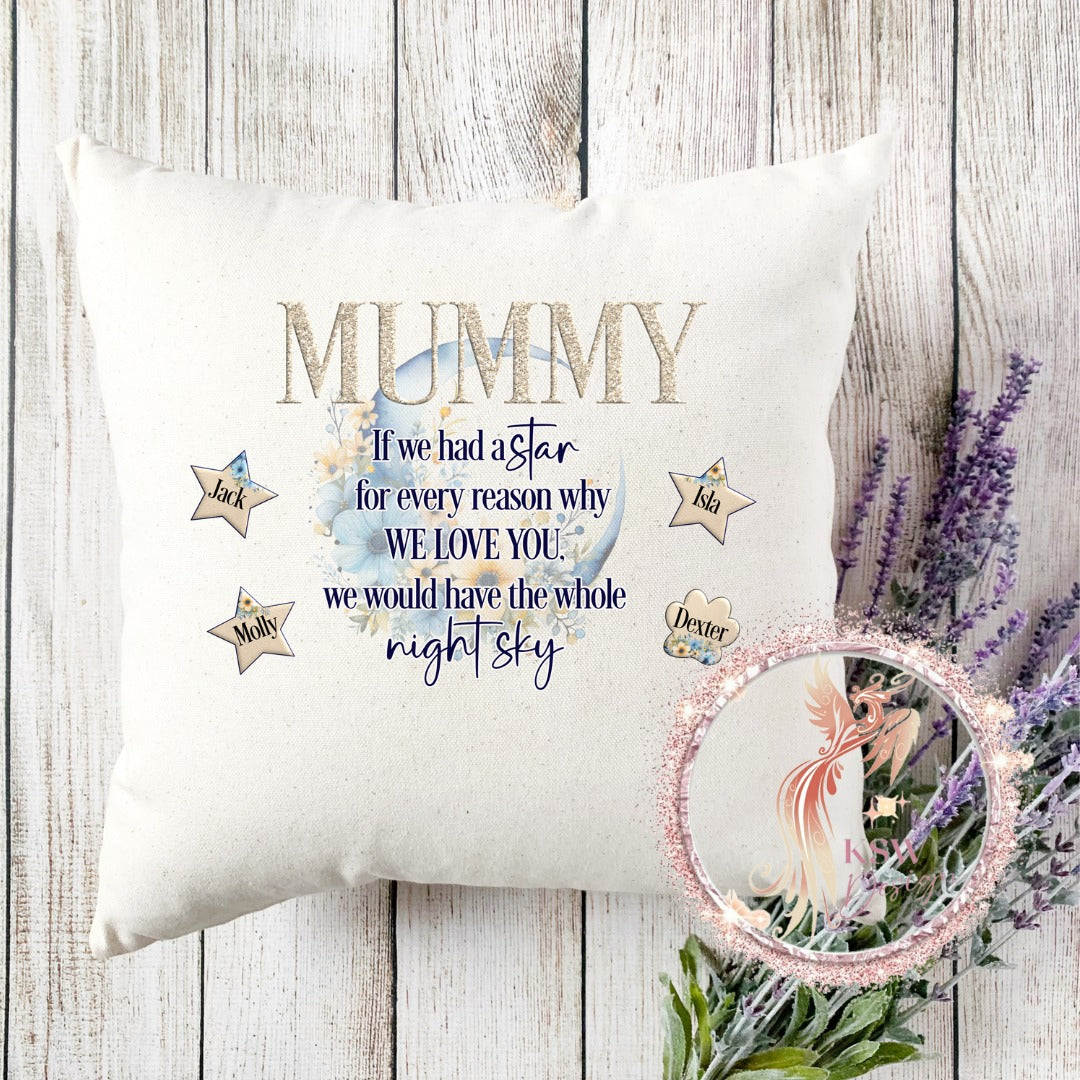 Mother’s Day Star Cushion – Fully Personalised