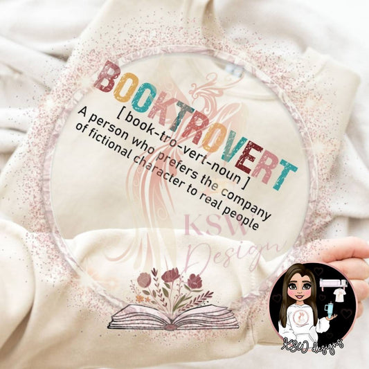 Booktrovert Open Book T-Shirt 4XL - 5XL