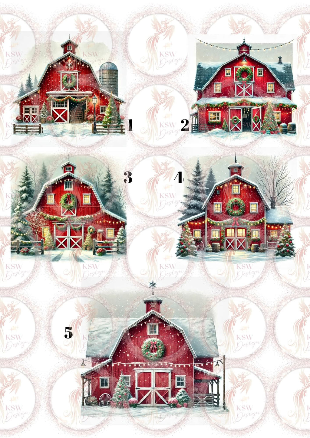 Highland Cow Christmas Family Print