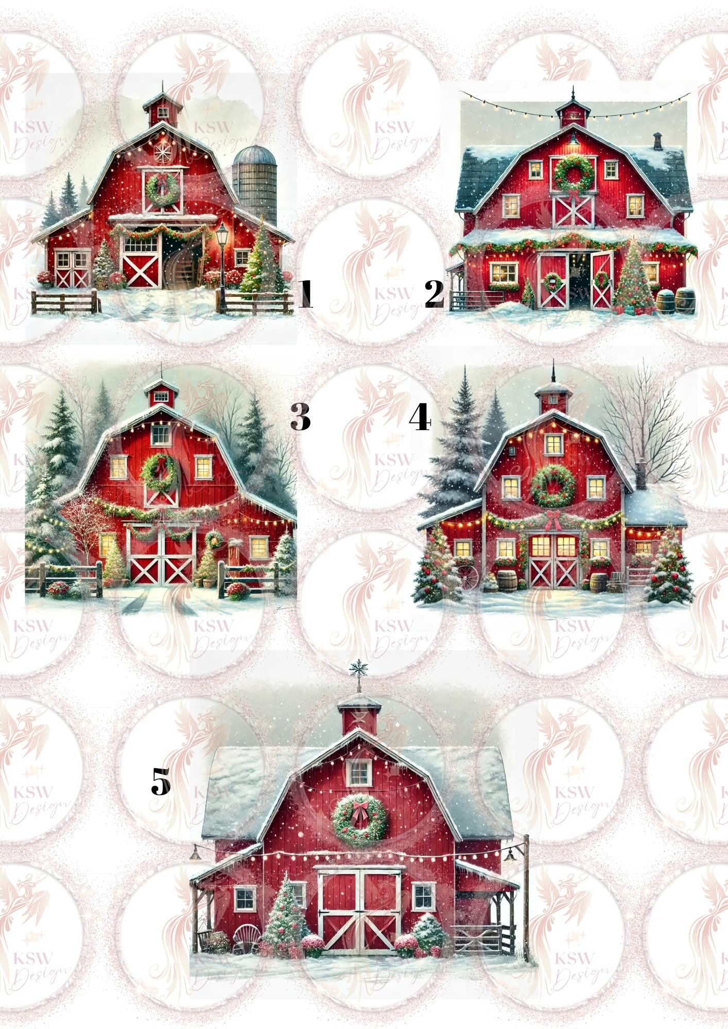 Highland Cow Christmas Family Print