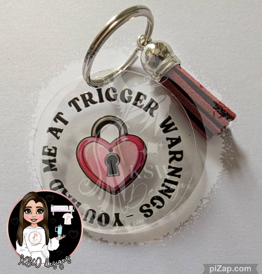 You Had Me At Trigger Warnings Keyring – Dark Romance Book Lover Acrylic Keychain