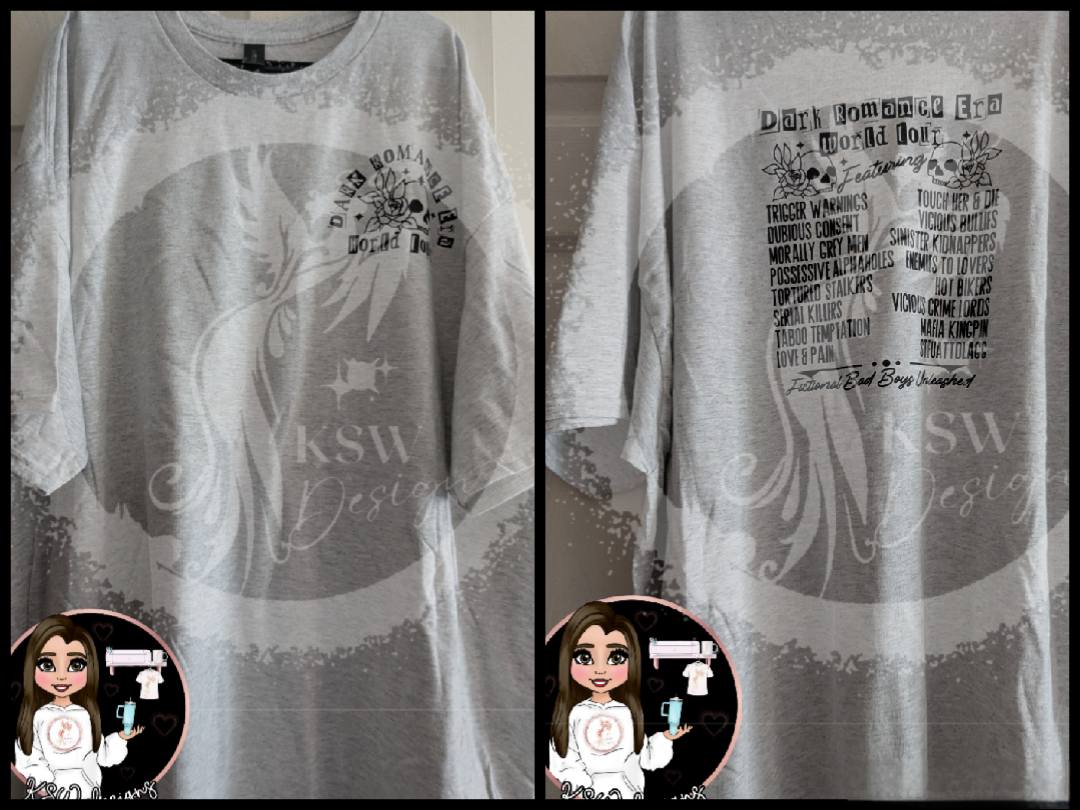 Dark Romance Era T-Shirt – World Tour Graphic Tee | Bookish Gothic Shirt