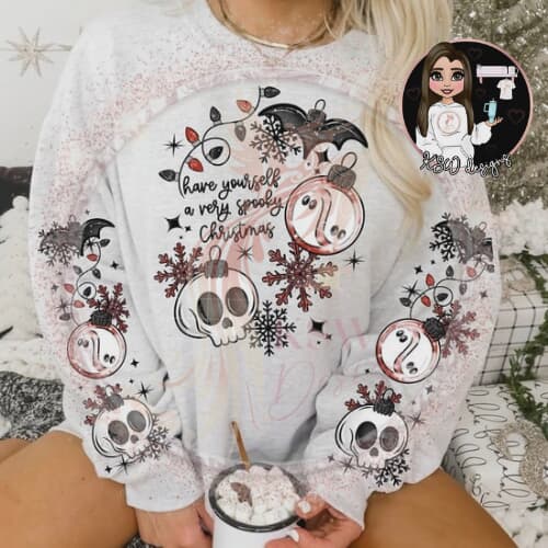 Very Spooky Christmas Hoodie - Black Text