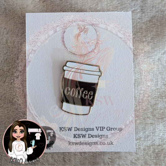 Coffee Cup Enamel Pin Badge