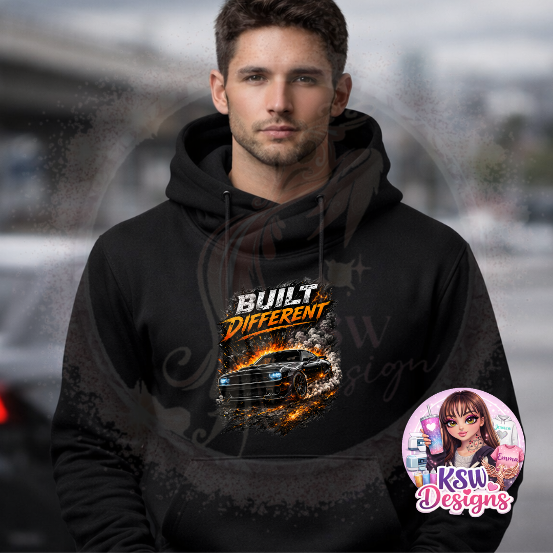 Built Different Cross Neck Hoodie | Performance Car Hoodie