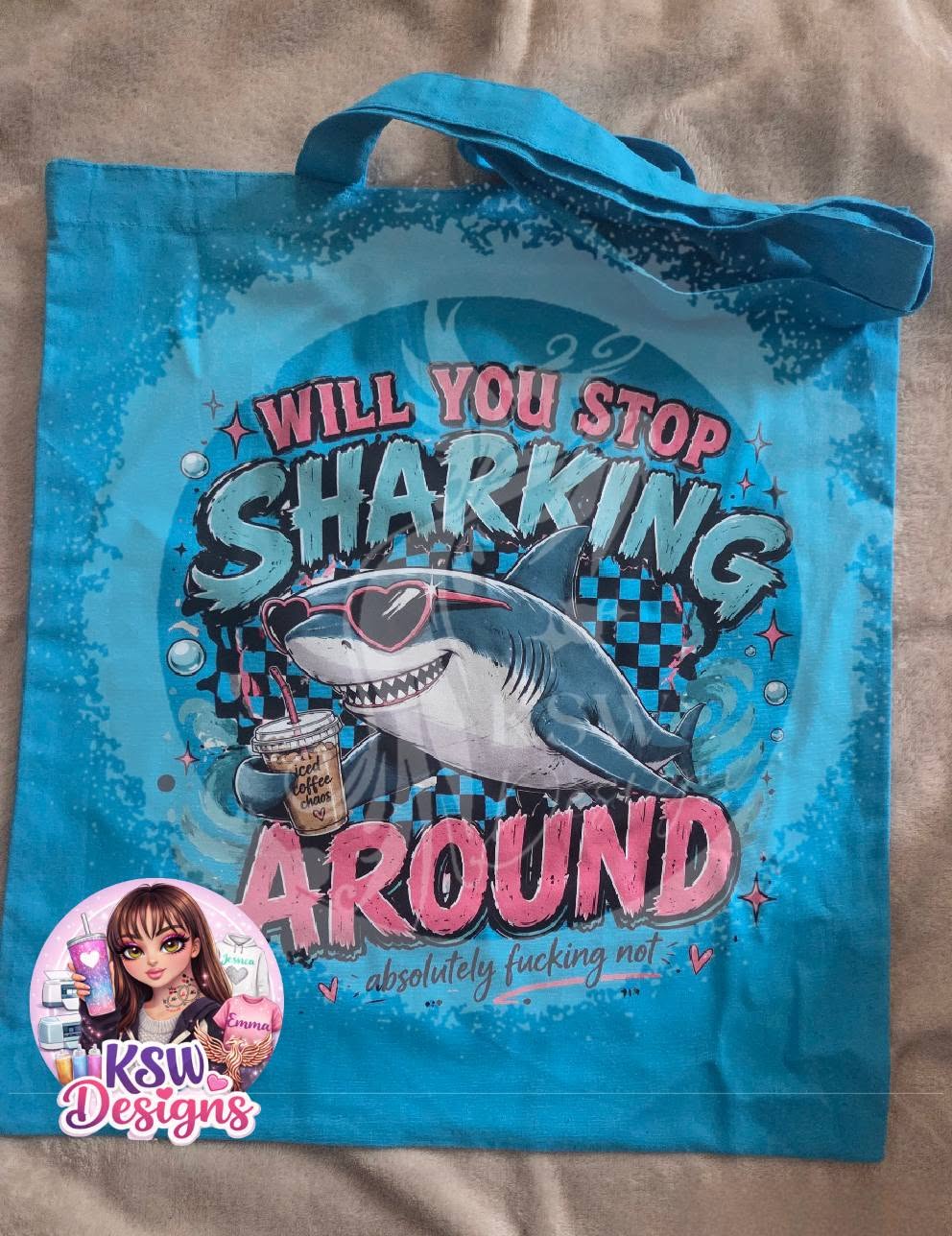 Will You Stop Sharking Around Sweary Shark Tote Bag
