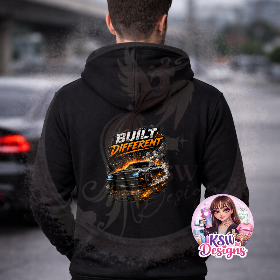 Built Different Zip-Up Hoodie | Performance Car Zip Hoodie