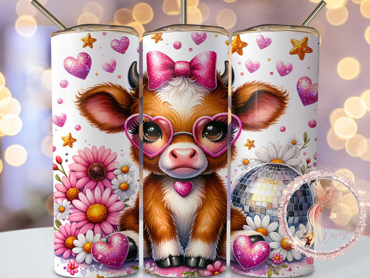 Baby Cow Disco Ball 20oz Tumbler