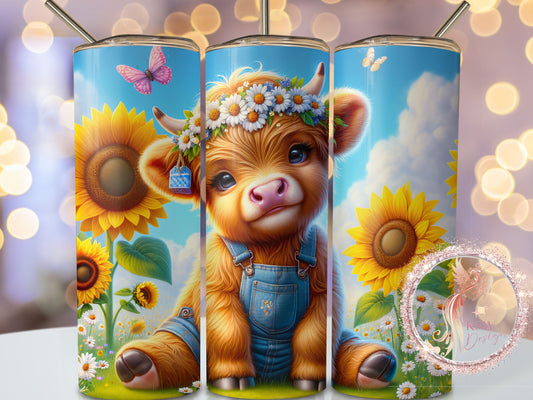 Baby Cow Sunflower 20oz Tumbler